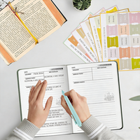 Carnet professionnel personnalisé, best-seller, avec stylo, autocollants pour la Bible, organisation du plan de travail, journal d'étude biblique avec couverture en tissu/PP