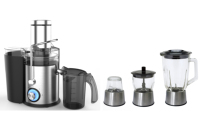 Thuisgebruik Keukenapparatuur Elektrische Roestvrij Staal Multifunctionele Keukenmachine Sapcentrifuge Blender Met Chopper Grinder