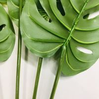 Bouquet de feuilles artificielles Monstera Deliciosa, 7 fourches, verdure réaliste, plante pour décoration florale de mariage, hôtel, maison