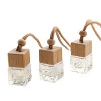 Diffuseur d'arômes de luxe 8 ml carré transparent pour voiture, flacon de parfum aromathérapie