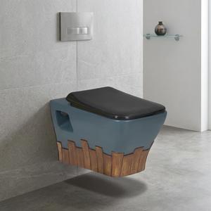 Ensemble WC monobloc carré de luxe en céramique avec réservoir encastré, articles sanitaires décoratifs pour villa - Product Image 2