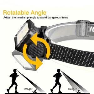 Motion Sensor Rechargeable Headlight – 8 LED Ultra Bright Headlamp for Fishing, Hands-Free USB Rechargeable Forehead Head Lamp w - Product Image 4
