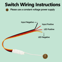 Interrupteur tactile intelligent à auto-verrouillage DC 3.7-24V avec capteur d'induction corporelle, normalement allumé/normalement éteint, certifié RoHS