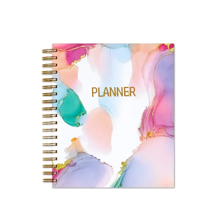 Planificador A4 A5 planificador personalizado impresión nota libro Tapa dura encuadernado diario espiral Cuadernos para regalo
