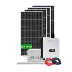 Gerador solar portátil 3 fases, 5000w 10kw 500kw híbrido energia solar sistema para venda