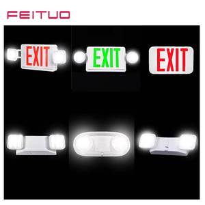 Luz de emergencia contra incendios para exteriores con certificación UL y señal de salida de un solo lado para ubicaciones húmedas - Product Image 1
