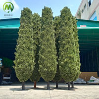 Arbre topiaire artificiel en cèdre PE écologique et protégé contre les UV, avec feuillage réaliste, plante artificielle persistante, tailles personnalisées pour l'extérieur