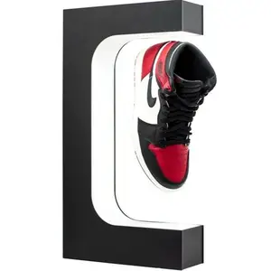 Factory Wholesale Customize 360 Rotating Acrylic Magnetic Levitation Shoes Sneaker Display Racks