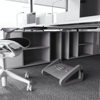 Repose-pieds triangulaire moderne en plastique réglable, antidérapant, sécurisé, gris et blanc, pour appartement et chambre à coucher
