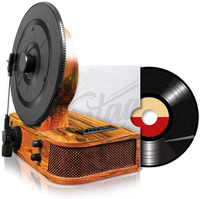 Nouvelle Conception Maison En Bois Vintage Verticale Platine Vinyle avec Deux Haut-parleurs Stéréo Intégrés