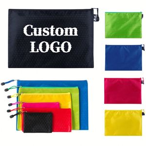 Pochette de classement étanche avec fermeture éclair et logo personnalisé, motif football, pour documents de bureau, dossiers d'étudiants et fournitures de bureau - Product Image 1