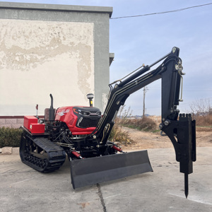 Mini tracteur agricole à chenilles 50 CV Moteur diesel Transmission par engrenages Chenilles en caoutchouc avec rotavator Haute sécurité et productivité - Product Image 2