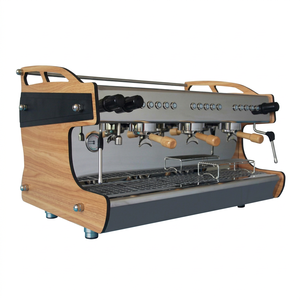 Nouvelle machine à café expresso professionnelle électrique à trois groupes en acier inoxydable avec chaudière de 16 L et contrôle de la température - Product Image 1