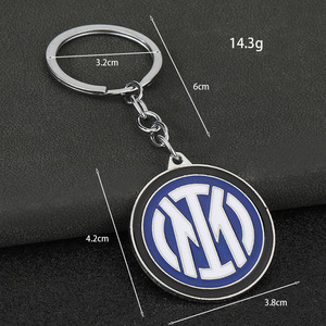 Porte-clés de football en métal durable avec breloque double rangée en acrylique et pendentif en alliage de zinc, produit officiel de collection pour fans, cadeau, Barcelone - Product Image 6