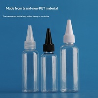 Bouteilles à bec verseur en plastique PET transparent pour pigments et lotions, vente en gros, Hebei