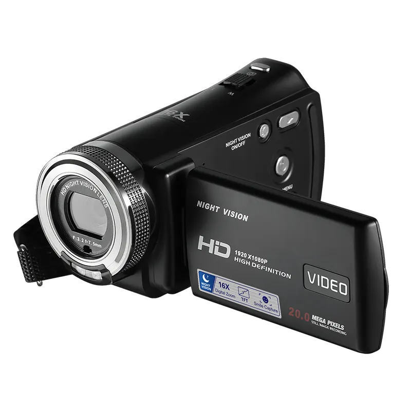 सस्ते व्यावहारिक वीडियो कैमरा 1920x1080P पूर्ण HD वीडियो कैमरा 20Mp 16X ज़ूम 3 "स्क्रीन और आईआर लाल रात गोली मार दी
