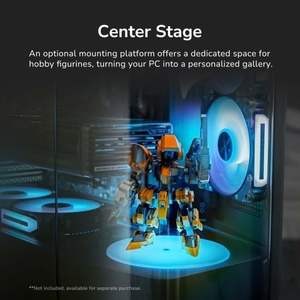 Boîtier métallique <span class=keywords><strong>COUGAR</strong></span> FV270 RGB MidTower E-ATX, support GPU 420 mm, ventilateurs PWM ARGB intégrés, hub de lumière prismatique, filtre de protection, sans outil - Product Image 6