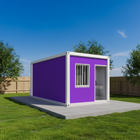 Maisonnette Moderne Économique en Panneaux Sandwich Pliables, Conteneur Habitable de 20 pieds avec Chambre pour l'Habitation