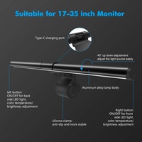 Lampe de bureau sans fil à télécommande, barre lumineuse pour écran, éclairage suspendu pour écran, protection des yeux, lumière d'écran RGB pour ordinateur