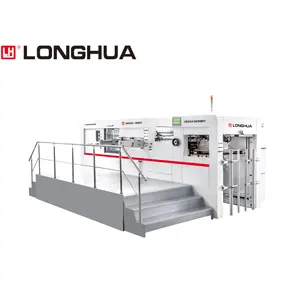 7500 Sheets/hr Automatic Auto Stripping Hole And Side Creasing Kiss Die Cutting Press Punch Machine Of LH-1050ES