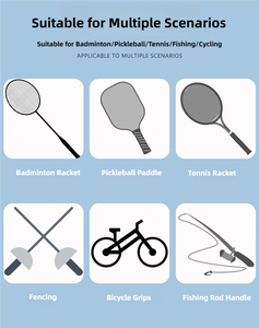 Cinta de Agarre Antideslizante de PU Personalizada, Absorbente de Sudor, para Tenis, Pádel, Pickleball, Bádminton - Product Image 5