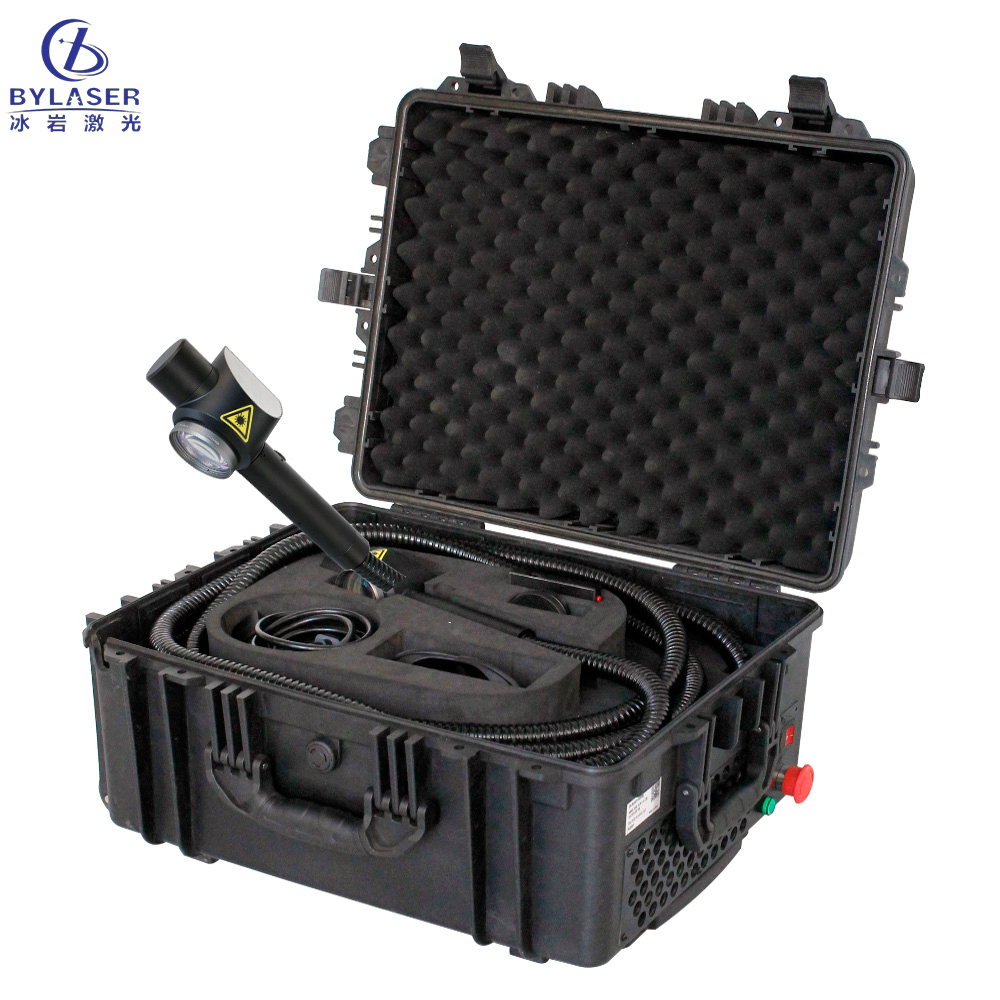 Bing Yan Luggage Box Type Portable Style 100w 200w 300w Fiber Laser Cleaning Machine Cleaning Equipment