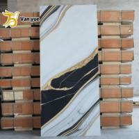 Panneaux muraux en PVC marbré sur mesure, design artisanal moderne, haute brillance, ignifuges, antistatiques, pour la décoration d'hôtels et de maisons