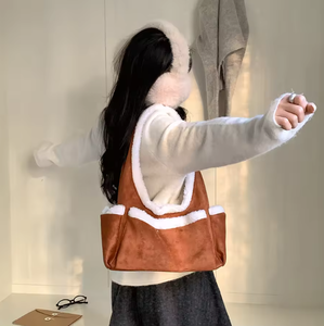 Customized Women's Fashion Trendy Handbag Women's Handbag Suede Women's Shoulder Bag - Product Image 5