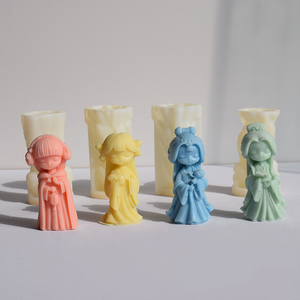 <span class=keywords><strong>Moule</strong></span> en silicone de style ancien pour figurine de dame élégante et classique, idéal pour la création d'ornements en plâtre, résine, bougies et artisanat DIY - Product Image 4