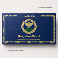 Cartes à Jouer Personnalisées Premium pour l'Éducation Familiale à la Santé et la Sensibilisation Anti-Drogue, en Papier Professionnel à Noyau Violet, Boîte en Papier Durable