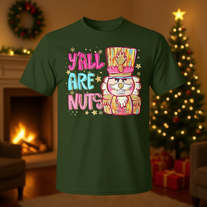 Camiseta con diseño navideño de Nutcracker Christmas Yall Are Nuts - Product Image 3