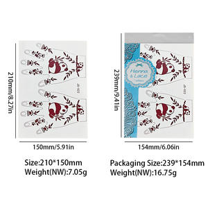 Toptan Çocuklar İçin Kına Dövme Çıkartmaları Beyaz Kahverengi Karikatür Desenli Vücut Çıkartmaları El Ayak Çocuk Boyama Geçici Dövmeler - Product Image 2