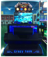 Jeu d'arcade de simulateur d'arcade de réservoir fou à pièces Machine d'amusement vidéo à pièces pour 6 ans et plus en bois métallique