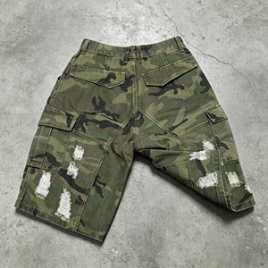 Shorts cargo camouflage pour homme, taille mi-haute, style décontracté, 100% coton, avec braguette boutonnée - Product Image 5