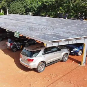 Système de toit solaire en aluminium, abri d'auto, pergola de stationnement, structure de rayonnages, abri d'auto solaire en aluminium