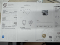 Diamant synthétique blanc de 2,25 carats, taille poire, cultivé en laboratoire, couleur D, clarté VVS2, diamant brut CVD avec certificat IGI