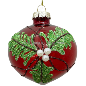<span class=keywords><strong>Boule</strong></span> <span class=keywords><strong>de</strong></span> Noël artificielle peinte à la main, <span class=keywords><strong>rouge</strong></span>, pour décoration <span class=keywords><strong>de</strong></span> sapin, <span class=keywords><strong>de</strong></span> fenêtre ou <span class=keywords><strong>de</strong></span> plafond, en verre - Product Image 3