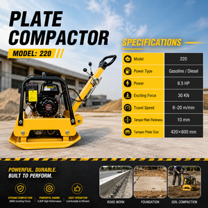 HZR220 Honda <span class=keywords><strong>Wacker</strong></span> Compacteur à <span class=keywords><strong>plaque</strong></span> <span class=keywords><strong>vibrante</strong></span> double voie Compacteur à moteur à noyau d'asphalte et de sol <span class=keywords><strong>Plaque</strong></span> à double vibration - Product Image 3
