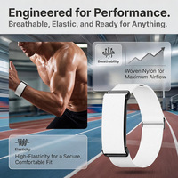Bracelet de sport en nylon élastique, réglable et respirant, pour montre connectée Google Fitbit Air