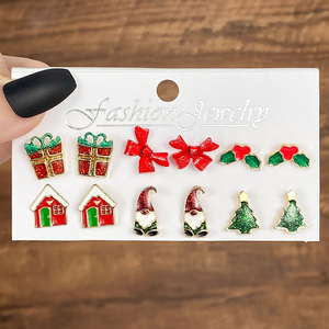 Hot Selling Christmas Festival Gift Earrings for Women Snowflake Socks Christmas Tree Santa Claus <strong>Tootsie</strong> <strong>Roll</strong> Hallow - Product Image 3