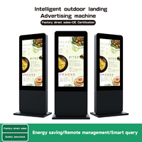 55 65 pulgadas al aire libre LCD Smart Floor Standing Señalización digital y pantallas Señalización digital Quiosco Soportes de exhibición Quiosco Pantalla táctil