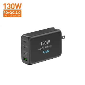 Popular Products 2023 Trending Mobile Phone Chargers 100W 130Watt Pd All In One Usb Wall Charger Us/Eu Pps Qc4.0 Etl/Fcc/Cb/Pse
