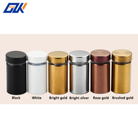 Support de fixation pour enseigne publicitaire en acier inoxydable, miroir en verre, cadre en acrylique, noir, or, argent, vis de fixation, clou de suspension GLK
