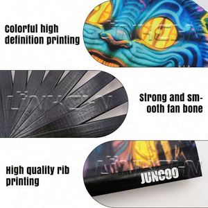 Customizable <b>Large</b> Rave <b>Fan</b> Trendy Loud Clack Hand Folk Art Portable Painted Feature - Product Image 5