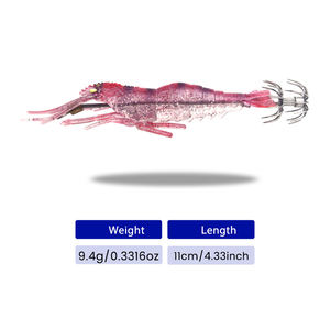 Night-Strike 11cm Luminous Soft Shrimp Squid Hook 9,4G Cebo de fregadero lento con Gancho Doble - Product Image 2