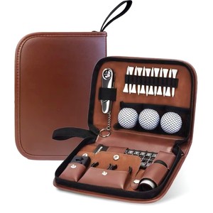 Large-Capacity PU Leather Golf Tool Bag with Custom Logo Printing Easy-Carry Multifunctional Accessory Bag Party Gifts - Product Image 1