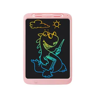Placa de desenho infantil LCD LED 12 polegadas placa de escrita única/cor