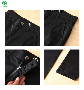 Fornitura diretta dalla fabbrica vita elastica nuovo stile cotone tinta unita pantaloni da uomo/nuovo arrivo Logo personalizzato pantaloni da uomo - Product Image 6