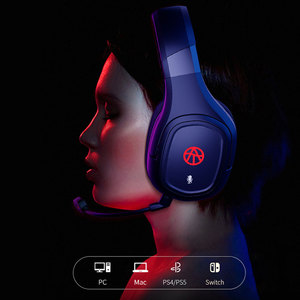 ชุดหูฟังไร้สาย2.4G ชุดหูฟังสำหรับเล่นเกม Pc Ps4 PS5,ไฟ RGB USB <span class=keywords><strong>7.1</strong></span> - Product Image 4