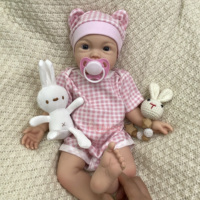 Poupée Bébé Reborn en Silicone Réaliste de 45 cm avec Joues Élastiques, Veines Visibles Peintes à la Main, Bouche Ouvrable – Idéale pour Cadeau de Noël